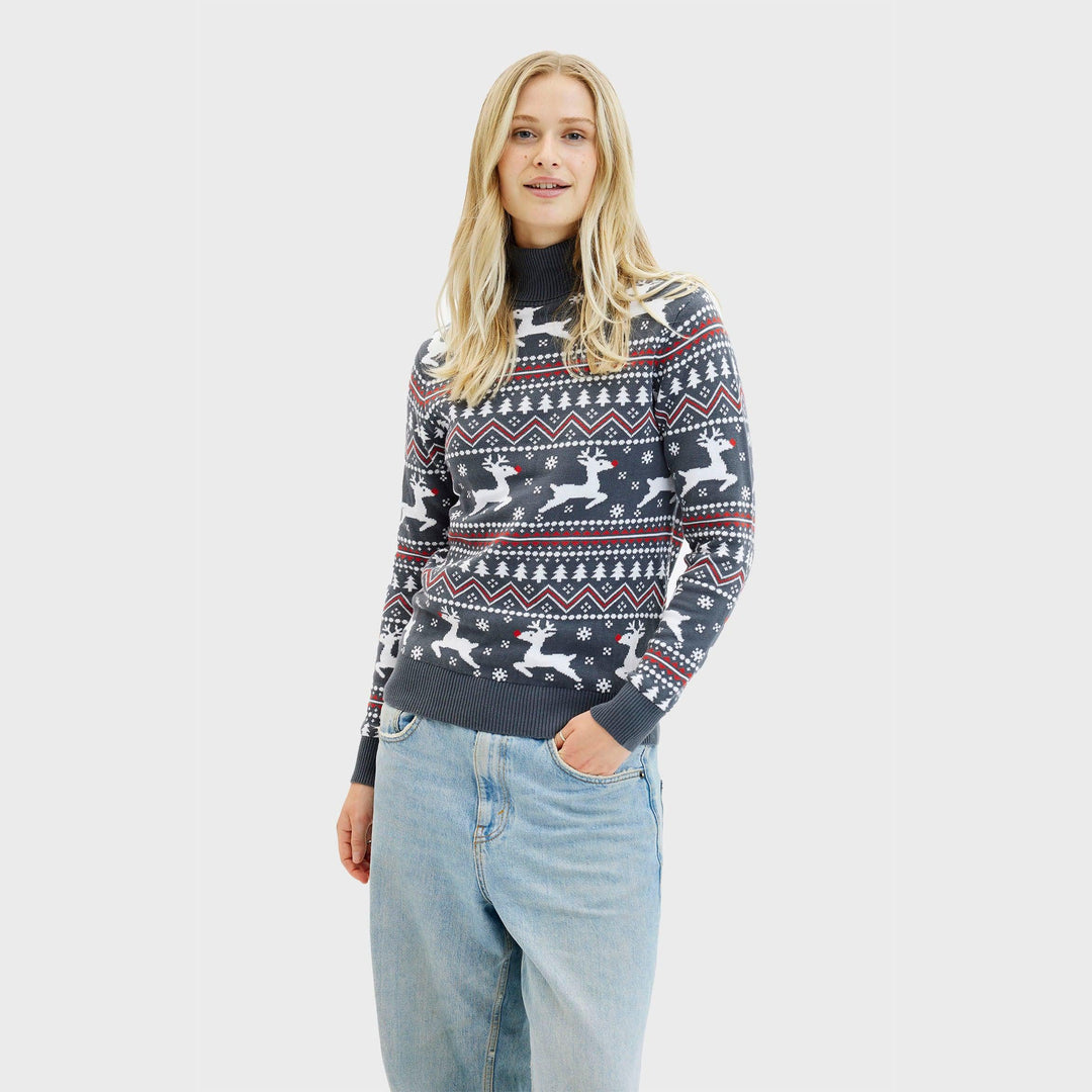 Luvik | Stilig Highneck julegenser - Dame