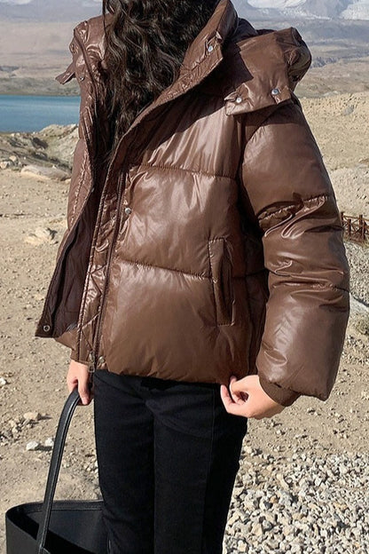 Luvik | Plush-vuorattu ylipitkä puffatakki