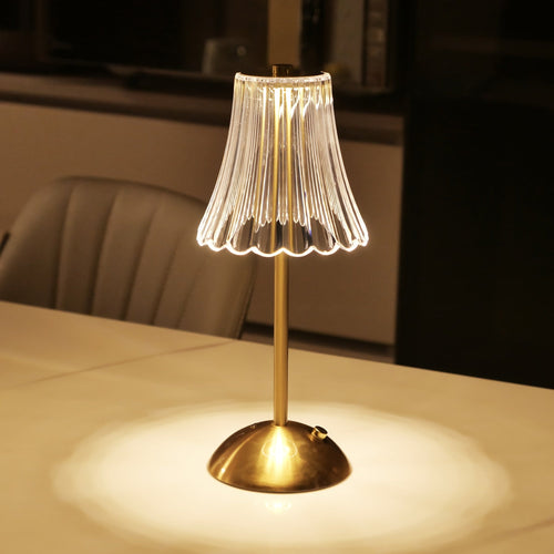 Crystaluxe Lamp - LED Krystall Bordlampe med Berøringsfunksjon Luvikno