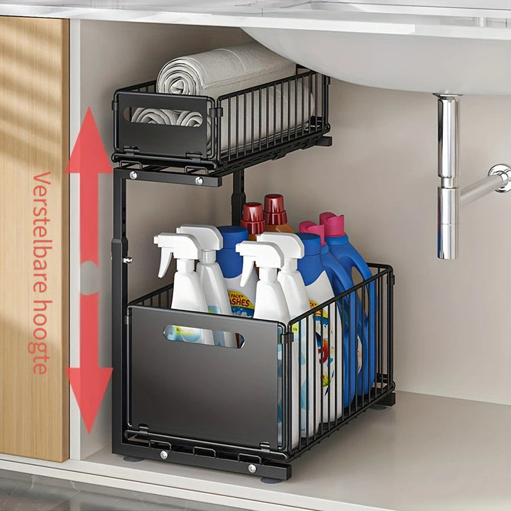 Pull-out Under-Cabinet Organizer 2 Levels | Luvikno
