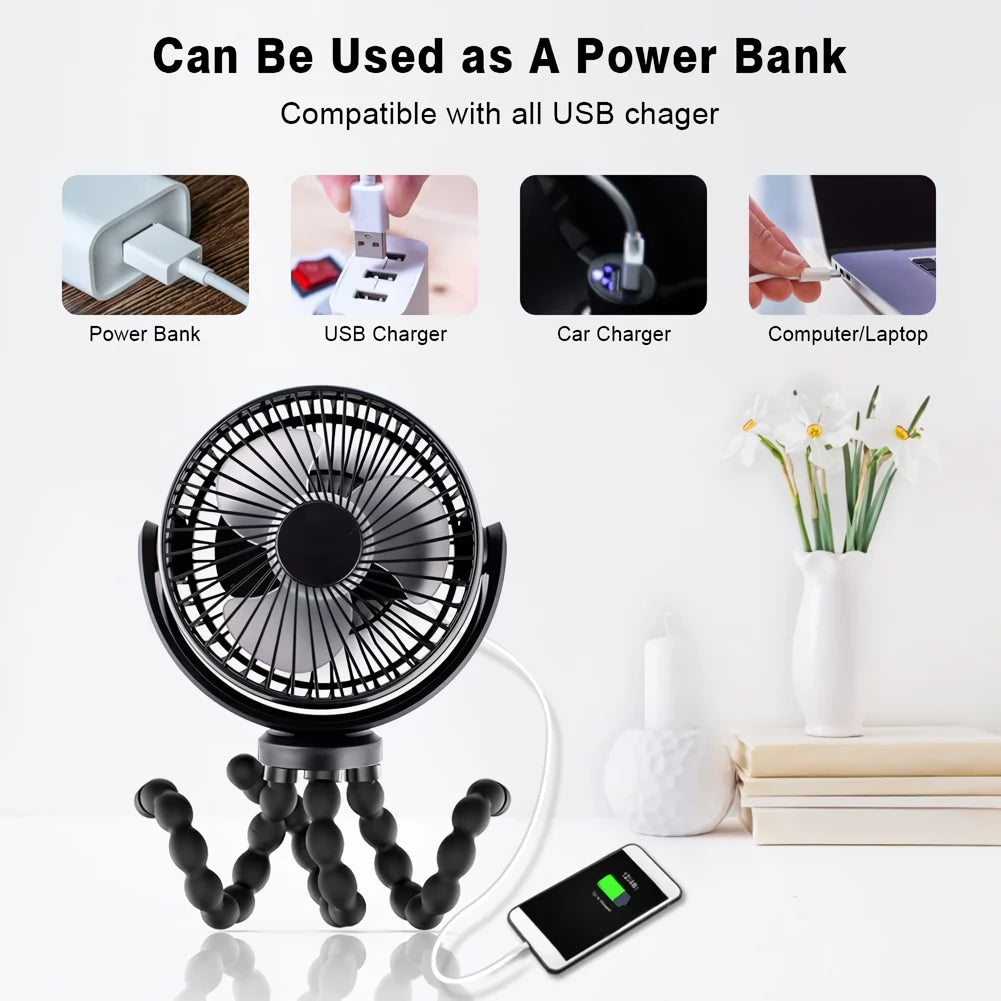 Compact Octopus Mini Fan | Luvikno