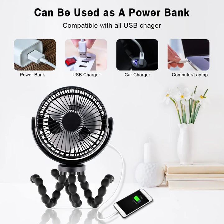 Compact Octopus Mini Fan | Luvikno