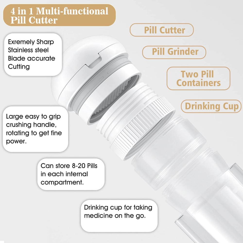 Pill cutter with dispenser | Luvikno