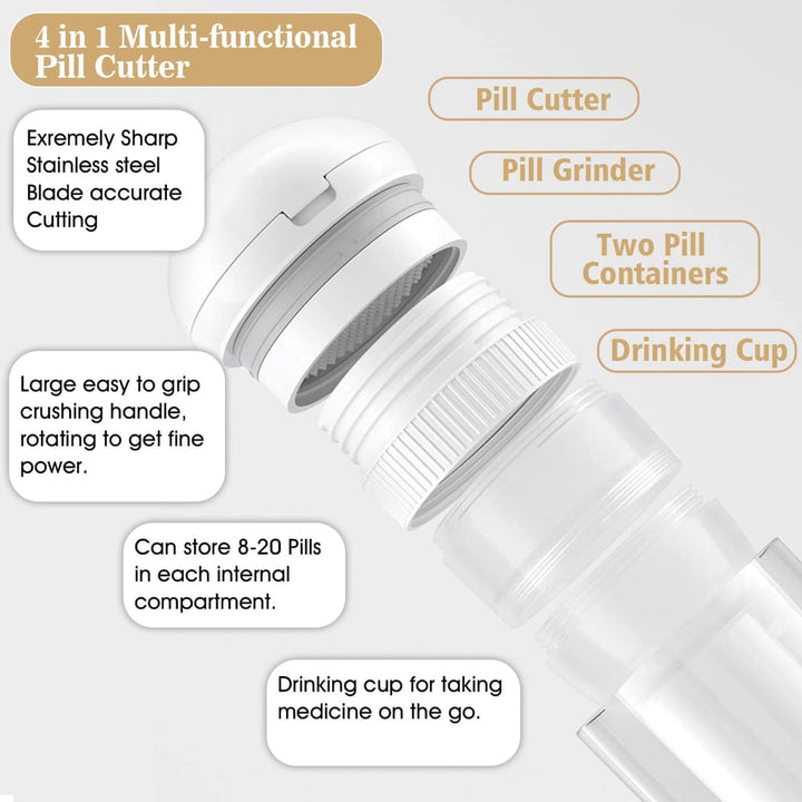 Pill cutter with dispenser | Luvikno