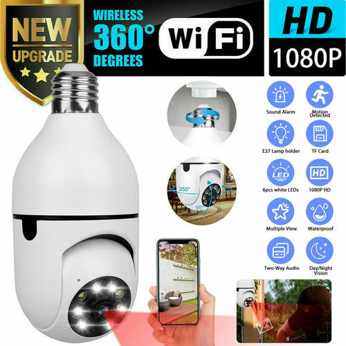 E27 1080P HD WiFi Lyspære Sikkerhetskamera | Luvikno