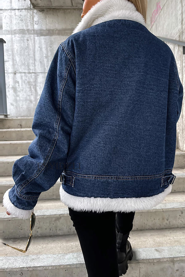 Luvik | Ull-Patchwork-Vend avslappet fritidjakke
