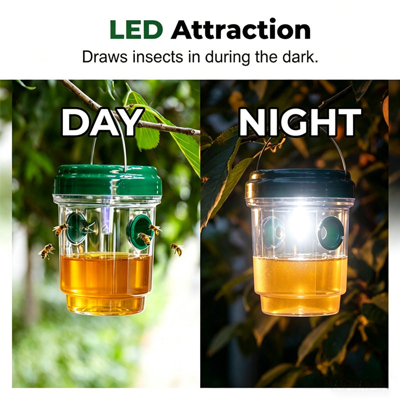Solar drevet veps felle med LED lokk | Luvikno