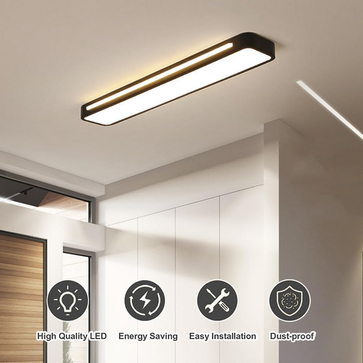 Nordisk Minimalistisk Lang LED Taklampe Luvikno