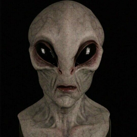 Alien-Mask | Realistiske Halloween Kostyme Tilbehør | Luvikno