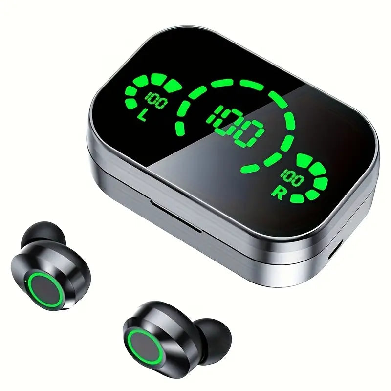 Luvikno | Soniq - UltraBass Trådløse Ørepropper – Sporty In-Ear Hodetelefoner med Ladeetui