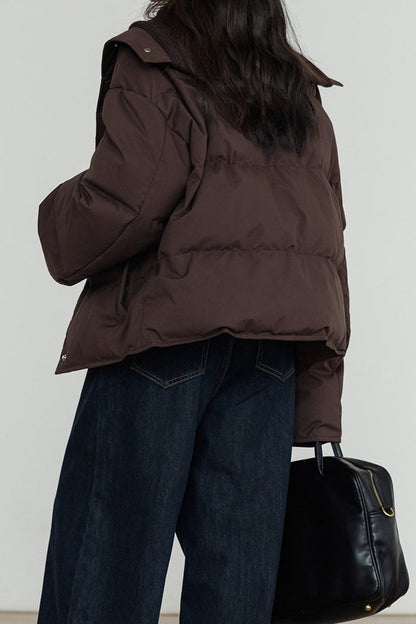 Luvik | Kauluspusero Valkoinen Ankan Untuvaparka