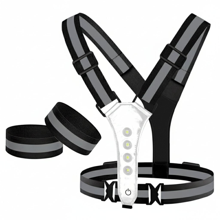 LED Sikkerhetsvest Pro – Refleksiv 360 Synlig Vest | Luvikno