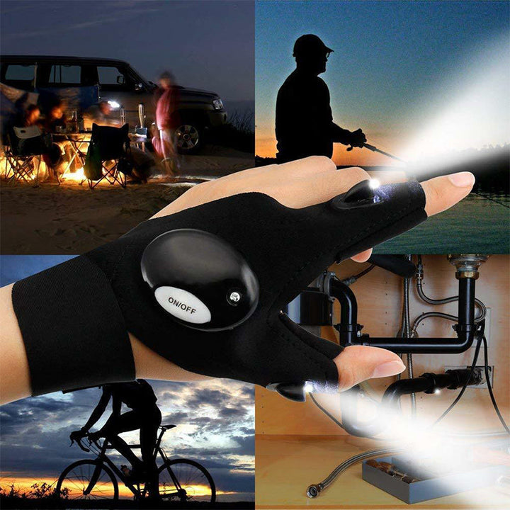 Praktiske LED-hansker med vanntette lys | Luvikno