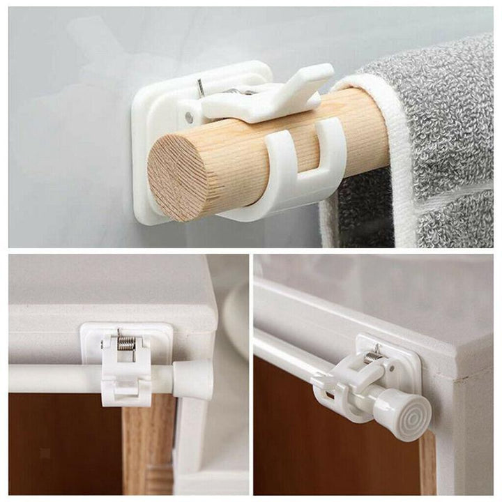 Nail-fri Justerbar Stang Brakett Holdere (2stk) | Luvikno