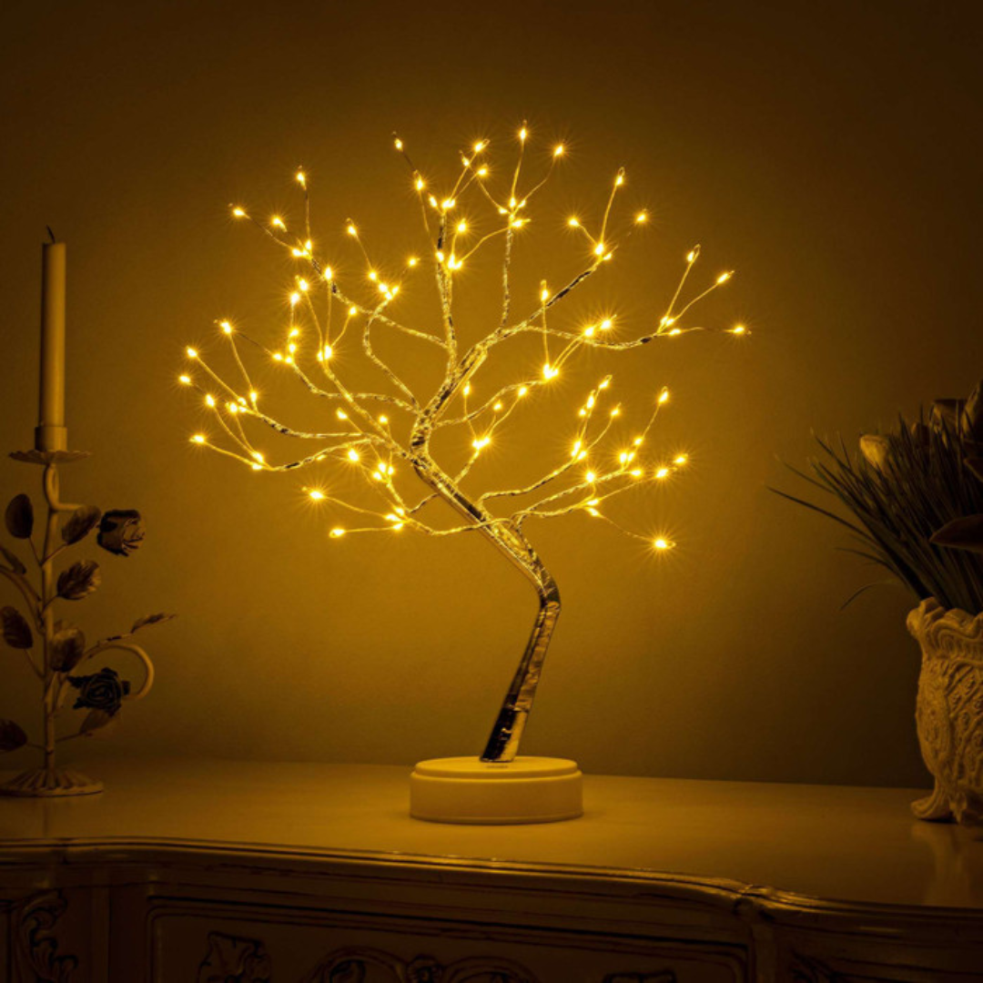 Glitrende Fe Tre Lampe Luvikno