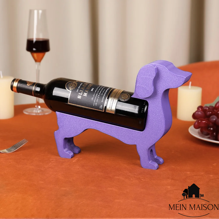 Luvikno | Vinflaskeholder Dachsund CorkHound | Original Design | Solid & Dekorativ | For 375–500 ml