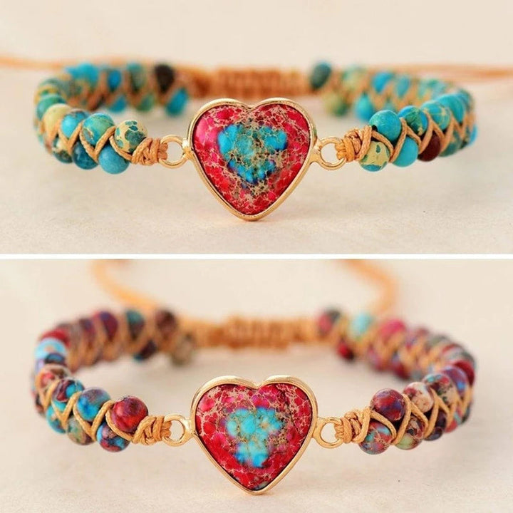 Luvikno | Passionate Heart-Jasper Armbånd