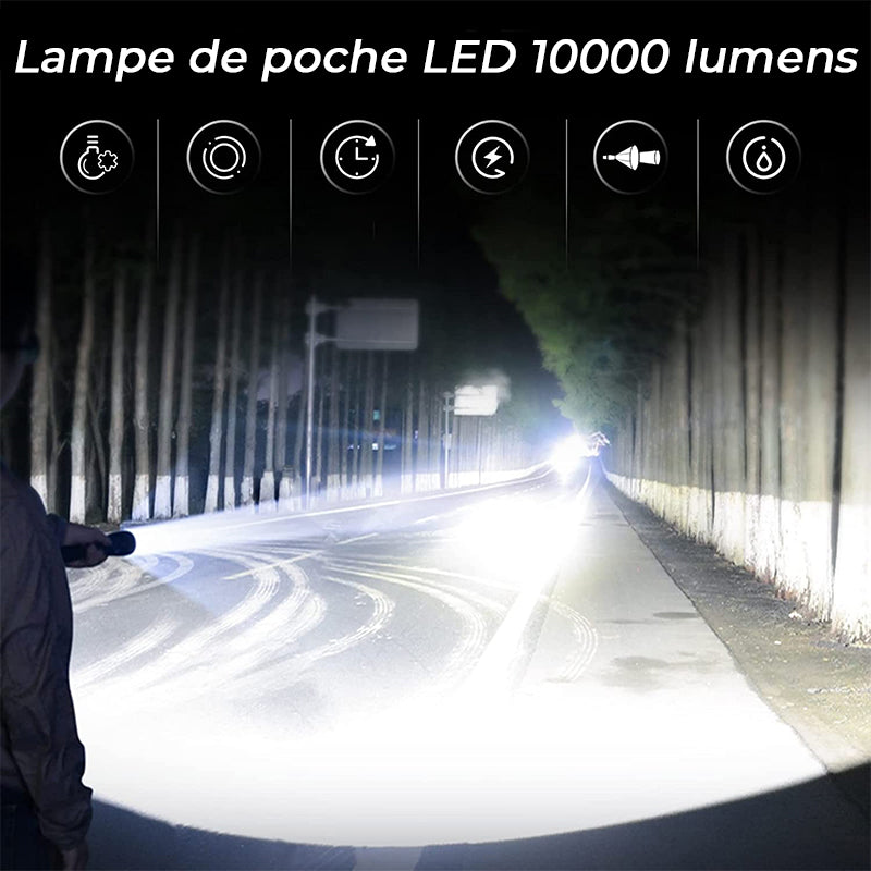 Taktisk oppladbar laser LED lommelykt | luvikno