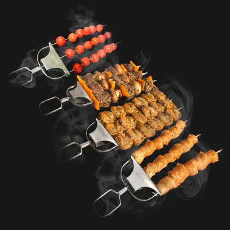3 Way Grillspyd, Rustfritt Stål Spyd for BBQ | Luvikno