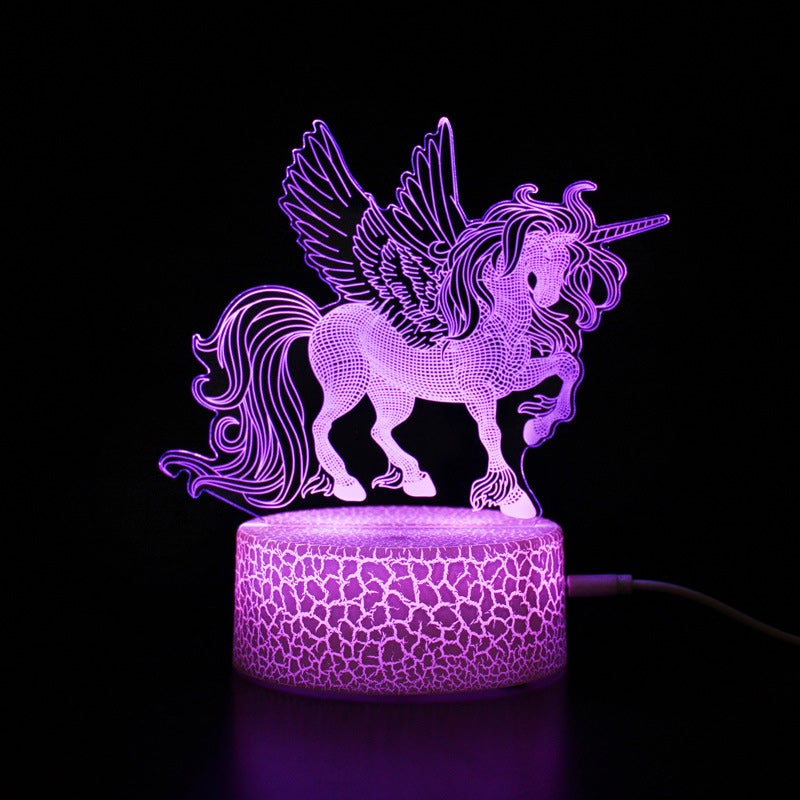 Nattelys LED farge dinosaur med fjernkontroll flere stilarter | Luvikno