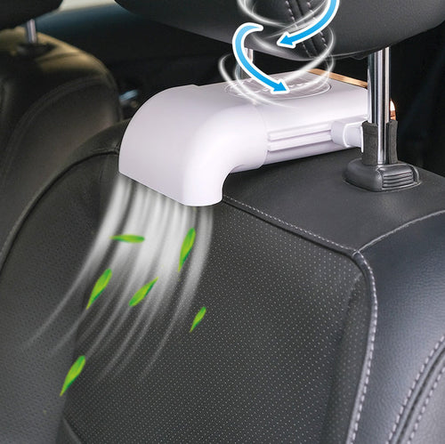 Multi-funksjonell Mini Bil Baksetefan med Justerbare 3 Hastigheter, Micro USB Strømforsyning og Enkel Installasjon, Kompatibel med de Fleste Biler | Luvikno