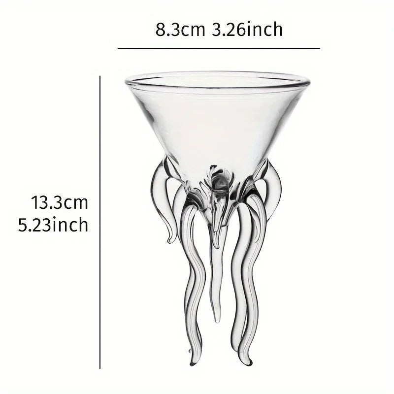 Unik, blekksprut-inspirert cocktailglass Luvikno