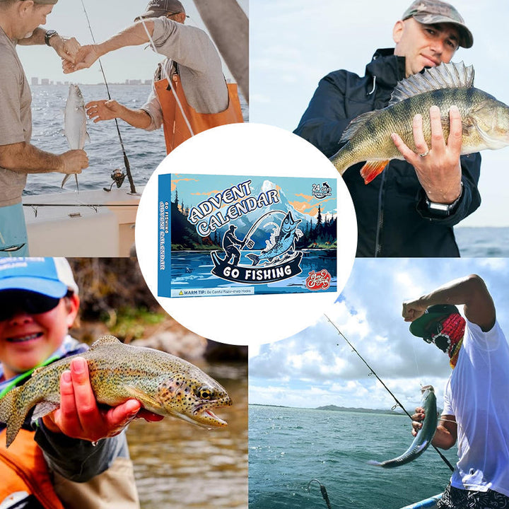 Luvikno | 24 Dager Jule Countdown Fiskestang Sett