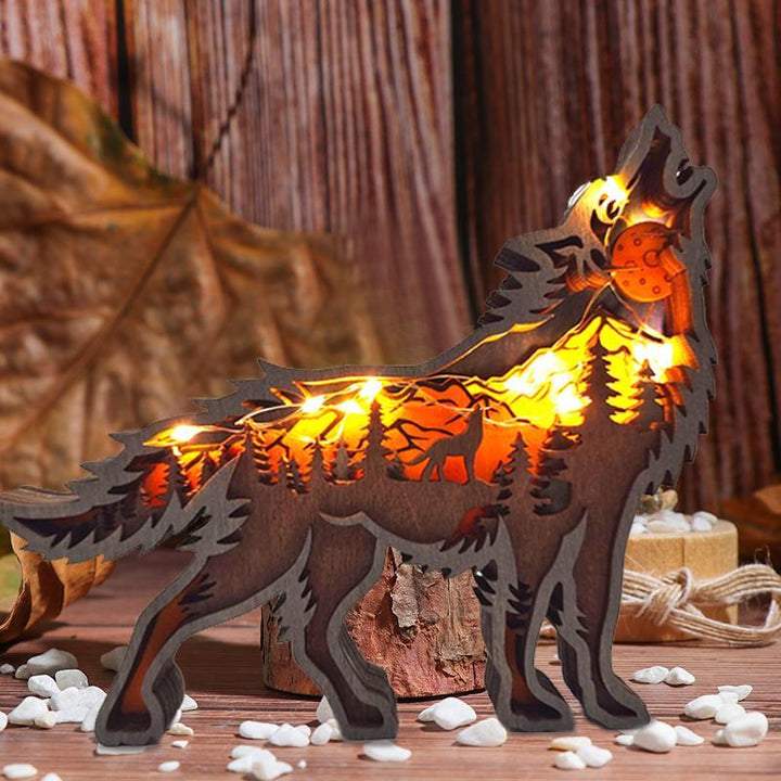 3D Hultt Tre Dyre Ornament | Luvikno