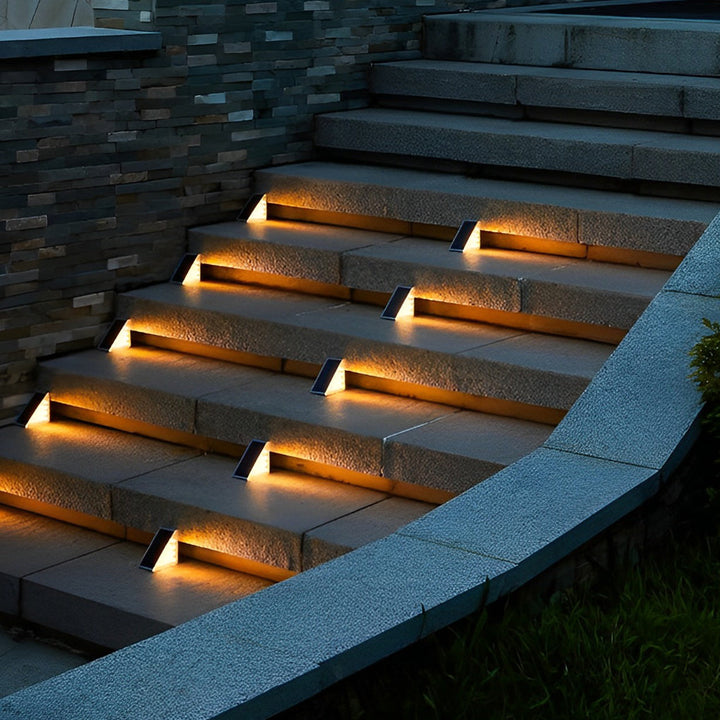 Trekantet Intelligent Vanntett LED Solutend Step Lighting | Luvikno