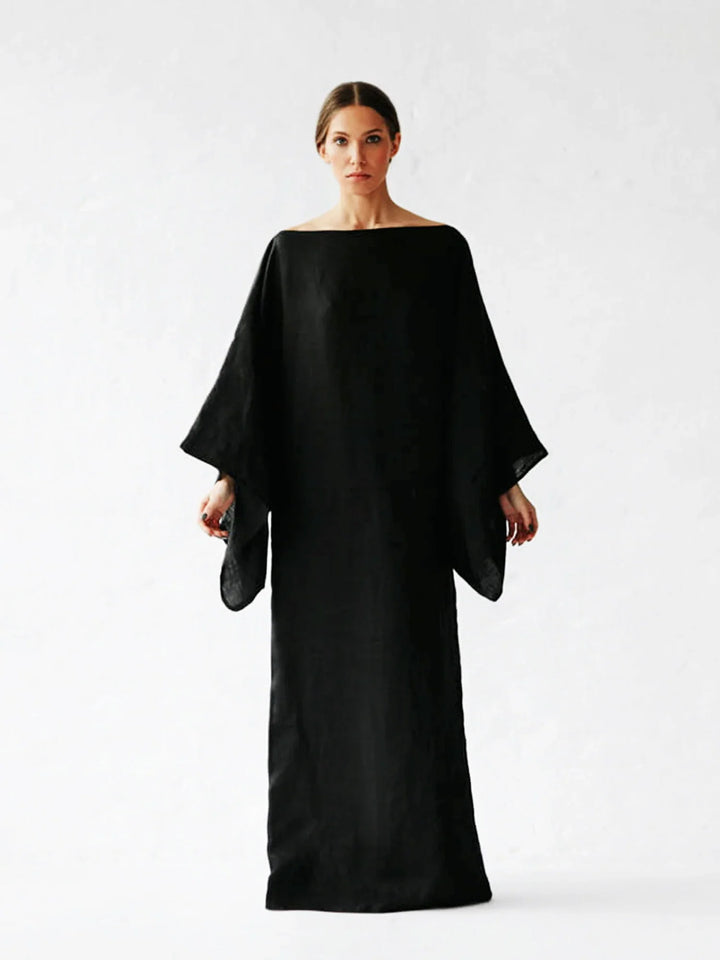Luvik | Vaativat Draped Musta Mekko Naisille