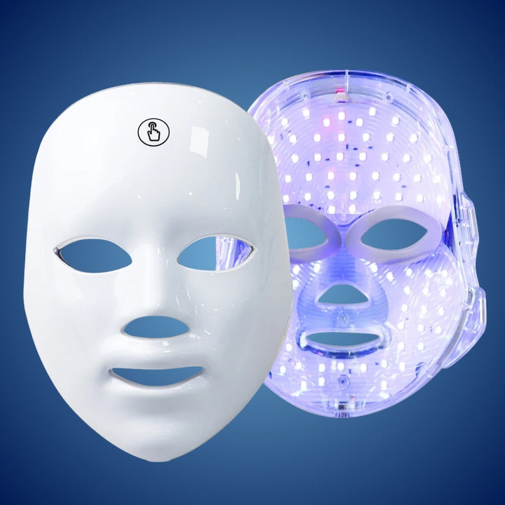 GlowSkin Pro LED Lysbehandling Maske | Stimulerer Kollagen - Reduserer Rynker - Forbedrer Hudtexture - Beroliger Rødhet Luvikno