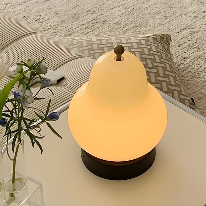 Luvikno | Elegant USB Pæreformet Bordlampe med Dimmbar LED