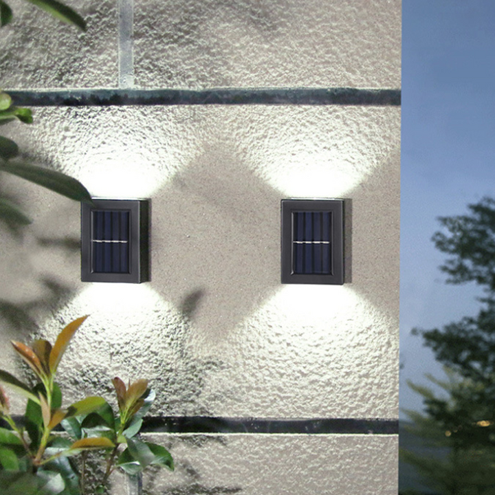 Solarvegglampe for utendørsområder | Luvikno