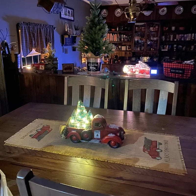 Luvikno | Rød Bondelastebil Juledekorasjoner