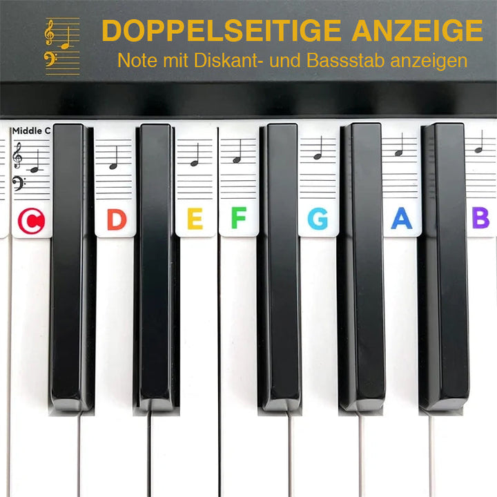 Luvikno | Avtagbare piano-tastatur notetiketter