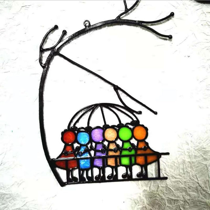 Farget Glass Hengende Sol Fangst Kunst Dekorasjon Gave | Luvikno