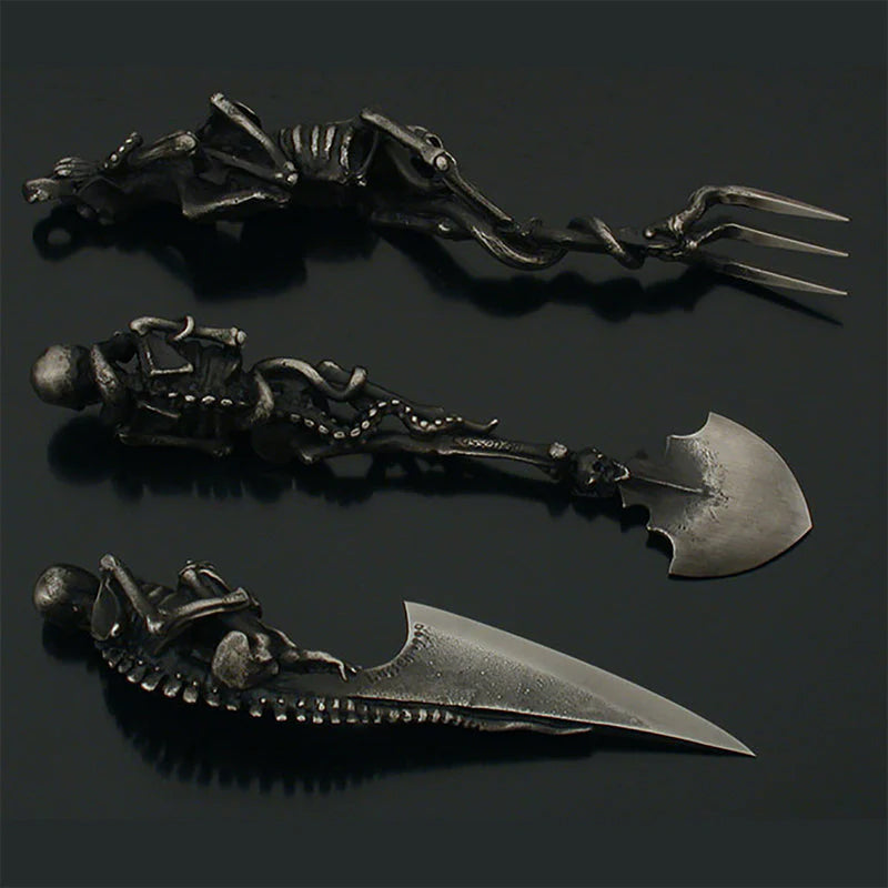 Halloween gave Skeletal Cutlery Sets | Luvikno