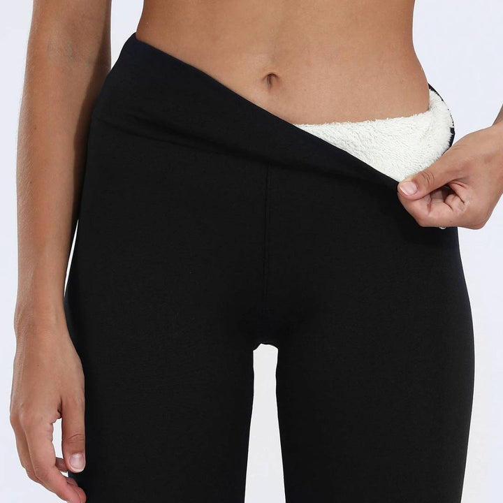 WarmFlex Høyde Waist Varme Fleece Leggings | Vinter Legging for Kaldt Vær - Varme Legging - for Utendørs Aktiviteter Luvikno