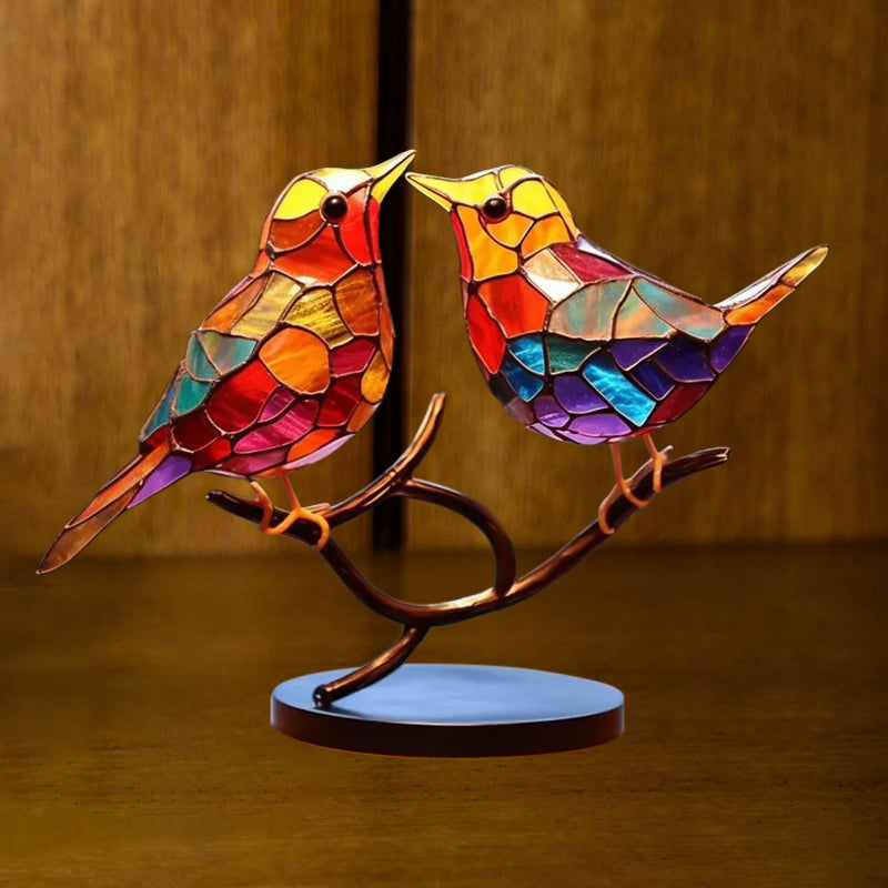 Fugler på Greiner Stained Glass Ornamenter | Luvikno