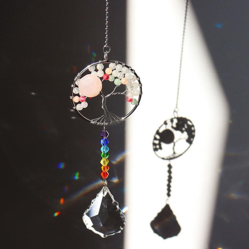 Crystal Wind Chime Tree Of Life Suncatcher | Luvikno