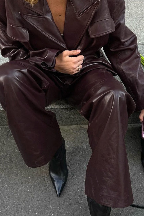 Luvik | Pitkä takki nahka-setti