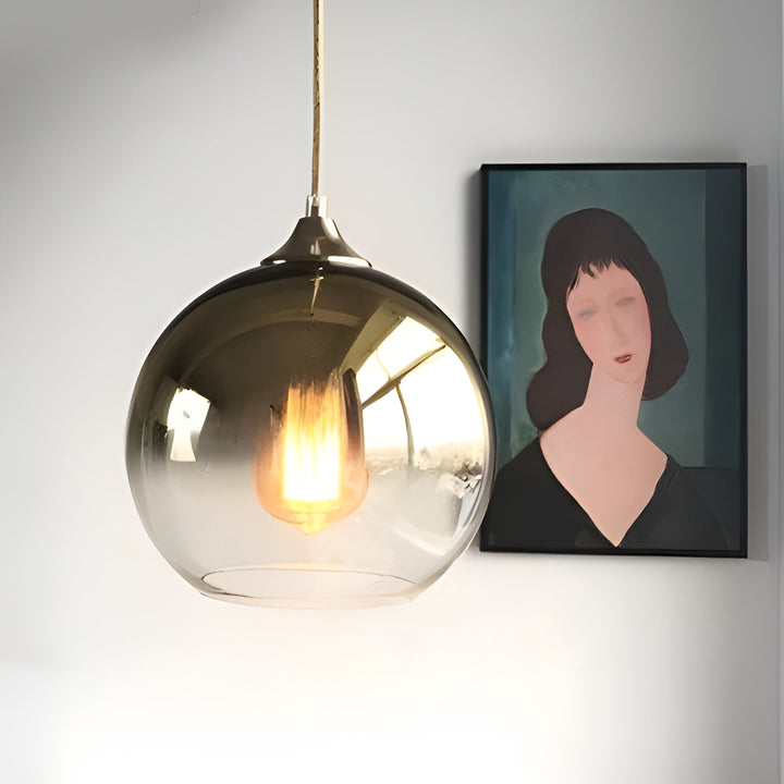 Industril Glass Pendel Lys med LED – Moderne & Dekorativ | Ideell for Kjøkken, Spisestuer & Barer | Luvikno