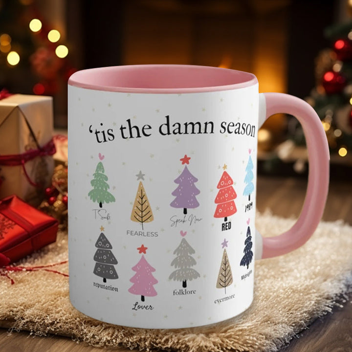 Tis The Damn Season Christmas Mug - Musikkalbum som julekler | Luvikno