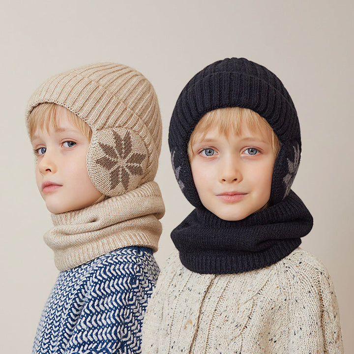 Luvikno | Barne Vinter Fleece Skjerf Dress Strikket Lue