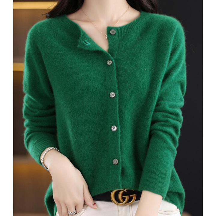 Luvik Dame Rund Hals Strikk Cashmere Ullgenser