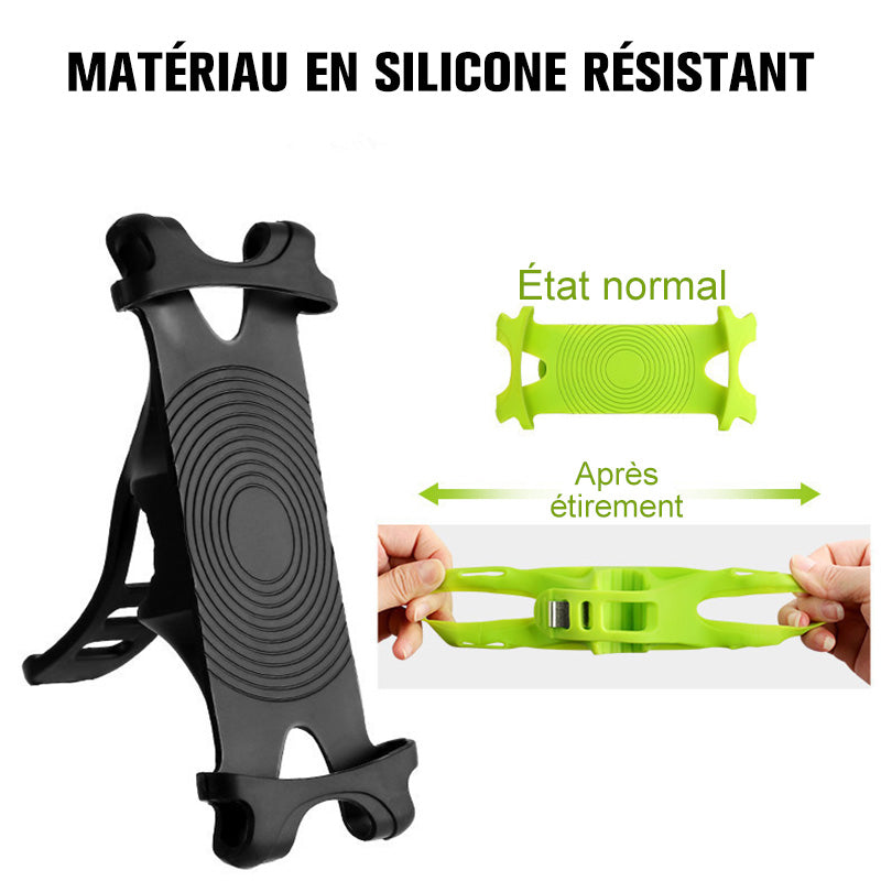 Universell silikone telefonholder for cyklen, skridsikker, justerbar | Luvikno