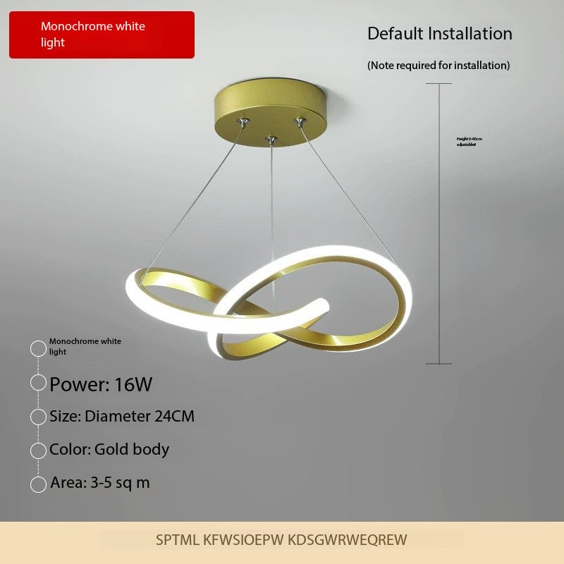 Kreativ minimalisme LED mini pendellampe for balkonger og ganger (2 størrelser, dimbar) Luvikno