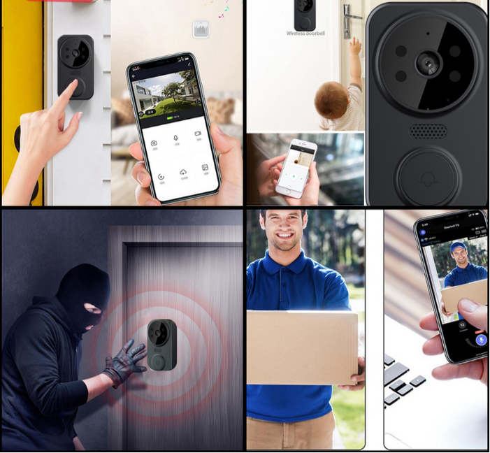 Noctiq Smart Wi-Fi Videodørklokke - HD Kamera, Nattmodus, Bevegelsessensor | Luvikno