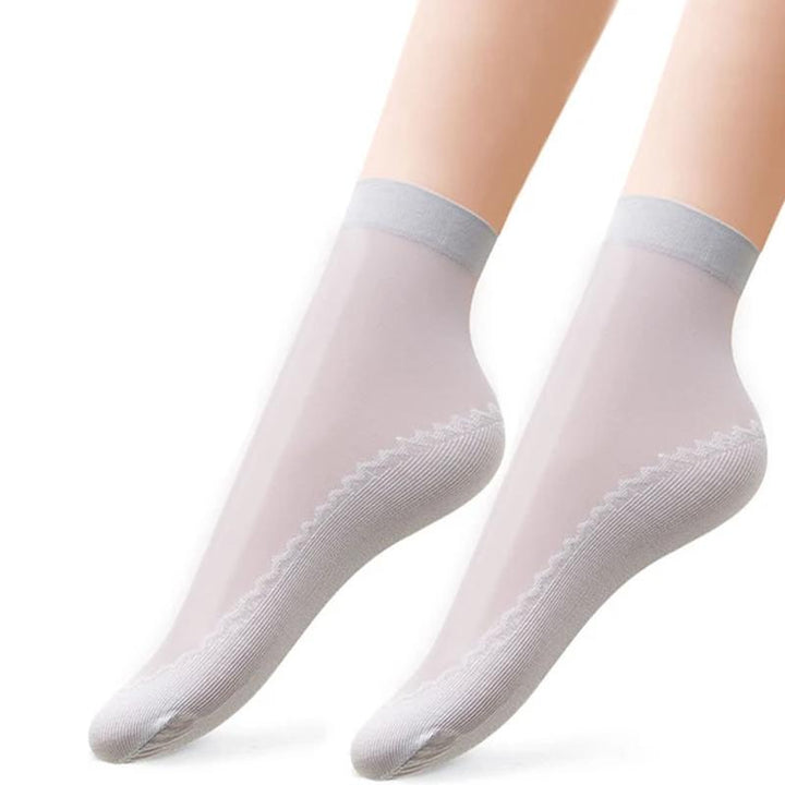 Silke Cotton Anti-glipp Sokker | Luvikno