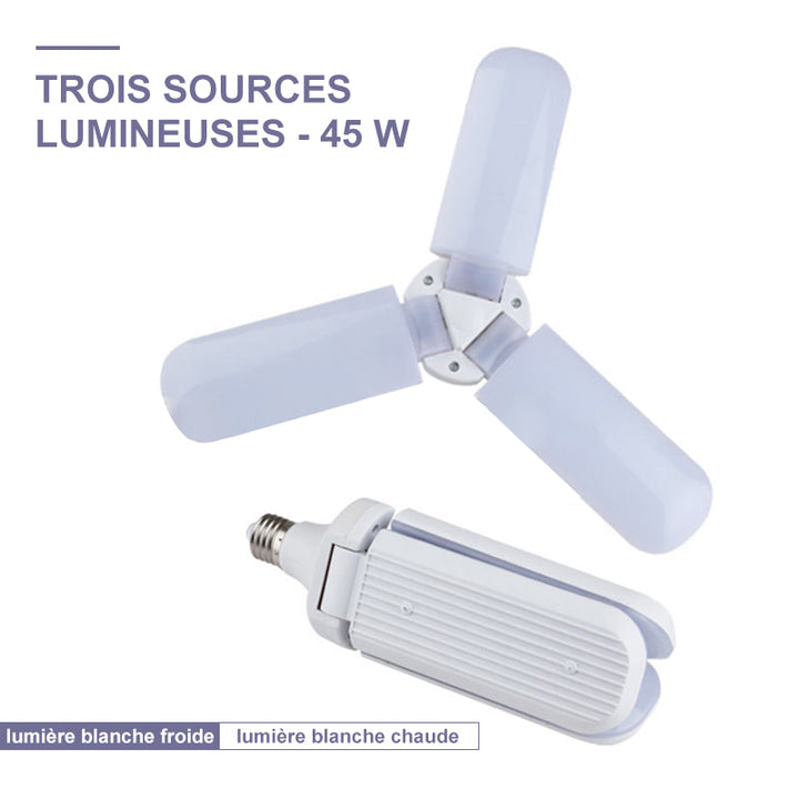 Foldbar deformert universal garasje lampe | Luvikno